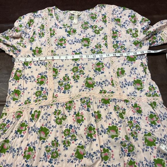 Matilda Jane Like a Lady Floral Tunic Blouse Womens XL Pink Boho Preppy Feminine - Picture 15 of 16